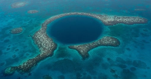 The famous Blue Hole is always a popular photo opportunity on Belize vacations