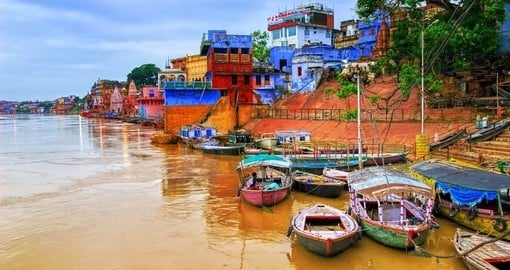 View of Varanasi on river Ganges