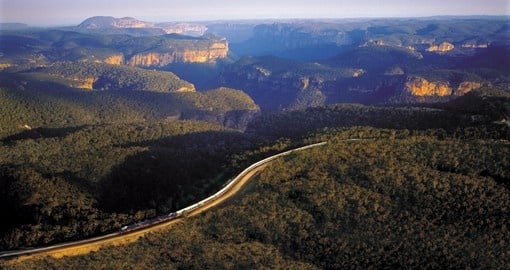 Indian Pacific Train travelling through the countryside