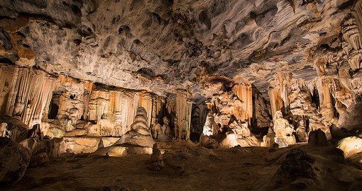 The 20 million year-old Cango Caves are the largest in Africa