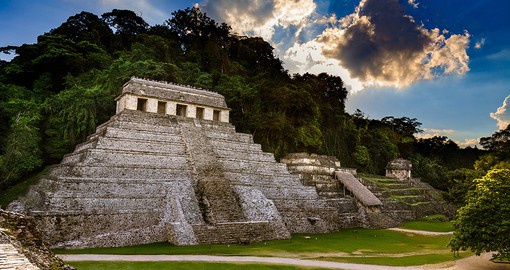 The Temple of the Inscriptions, in Palenque, is noted for its hieroglyphic inscriptions