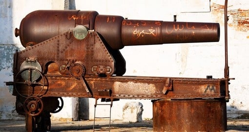Cannon in Tanger, old Medina, Morocco