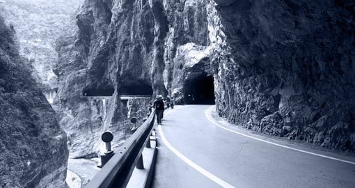 Explore the many tunnels of Taroko Gorge during your Taiwan Vacation.