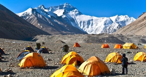 Base camp at an altitude of 5200m