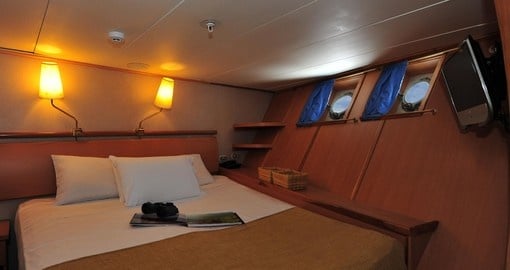 Enjoy all the amenities of the vessel on your next cruise in Ecuador.
