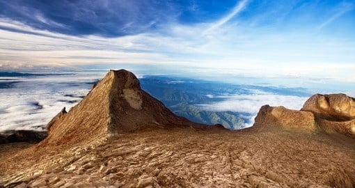 St. John's peak at Mount Kinabalu on the island of Borneo