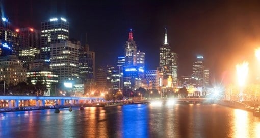 Experience magical view of Melbourne at night on your next Australia tours.