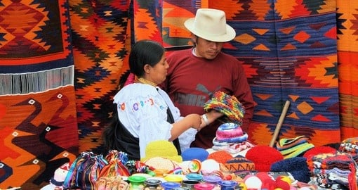 Visit local Otavalo Market and discover Ecudor's cultural items during your next Ecuador vacations.