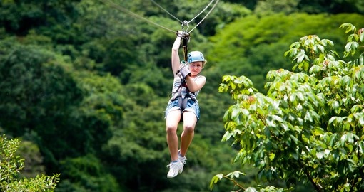 Ziplining through the jungle