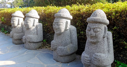 Dolharubang, or  "the Grandfather Stones" are dotted all overJeju Island