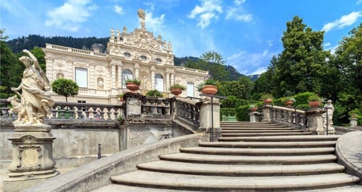 Visit the ornate Linderhof Palace during your trip to Germany