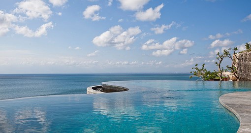 Relax in the Infinity pool at Anantara Uluwatu on your trip to Bali