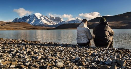 Couple enjoy the National Park Torres del Paine