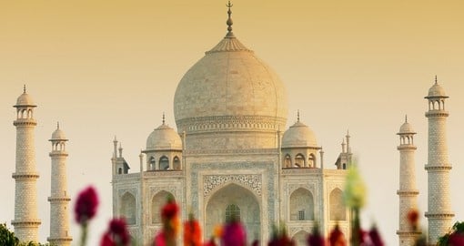 Experience one of the seven wonders at sunset on your next holidays in India.