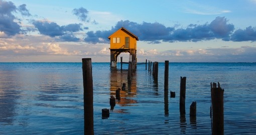 Home on the ocean in Ambergris caye, Belize