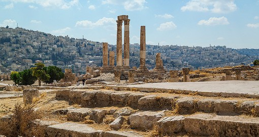 Numerous ancient ruins dot the modern city of Amman