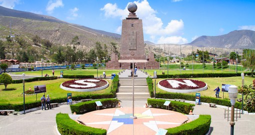 The historic Middle of the World Monument, "La Mitad del Mundo", which recognizes where the equator passes through Ecuador