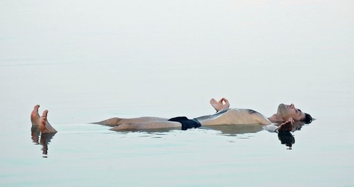 Floating in the glassy waters of the Dead Sea is always a popular activity on all Dead Sea tours.