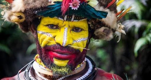 Papua New Guinea Tribal Painted Face