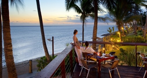 Enjoy a sundowner dinner on your trip to Fiji