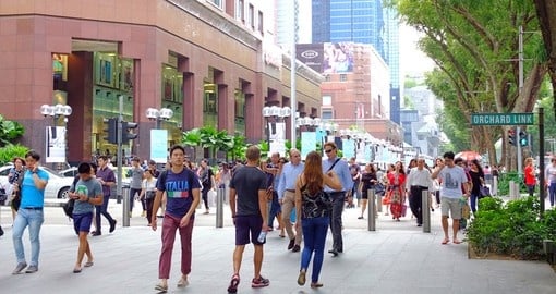 Walk along Orchard street during your Singapore vacation.