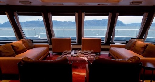 Enjoy the Yamana lounge on your vessel during your next trip to Argentina.