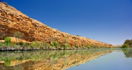 Magical view of Cliffs along the Murray River during your next trip to Australia.