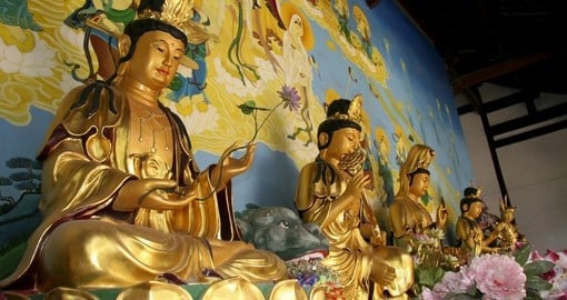 Buddha statues in Chinese temple