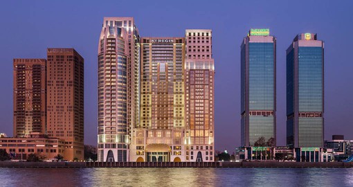 The St. Regis Cairo sits on the banks of the Nile