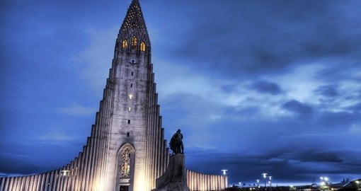 Visit Hallgrimskirkja Cathedral in Reykjavik and explore its beautiful architecture on your next Iceland vacations.