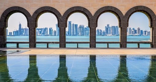 Admire the stunning skyline of Doha, Qatar's capital city