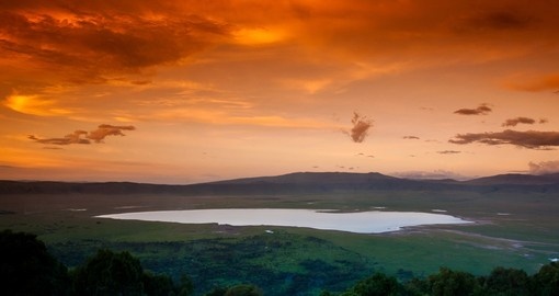 Experience Ngorongoro Crater at Sunset during your next Tanzania vacations.