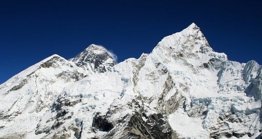 The worlds highest mountain, Mt Everest (8850m) is a great photo opportunity on all Nepal tours.