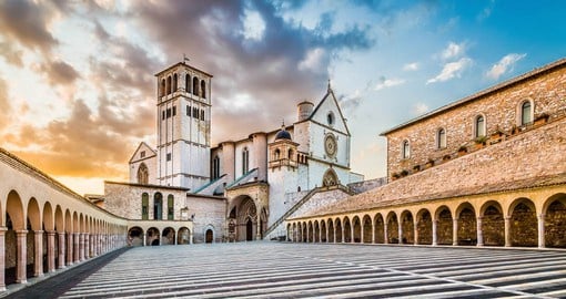The Basilica in the medieval town of Assisi is the centre of the Franciscan Order