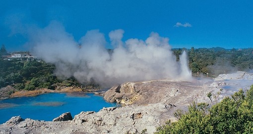 Explore Geothermal activity in Rotorua during your next trip New Zealand.