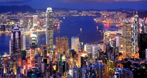 Taking a stroll throughout the city at night is one of the many things to do in Hong Kong