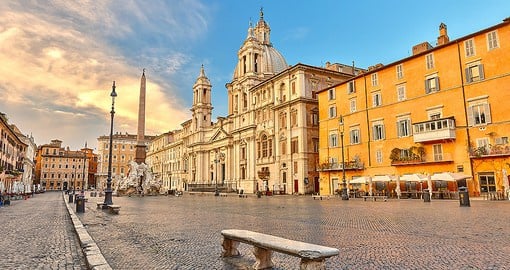 Tour several artistic masterpieces while strolling through Piazza Navona