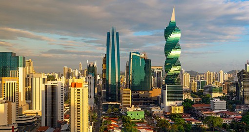 Admire the towering skyscrapers of Panama City, the wealthiest city in Central America