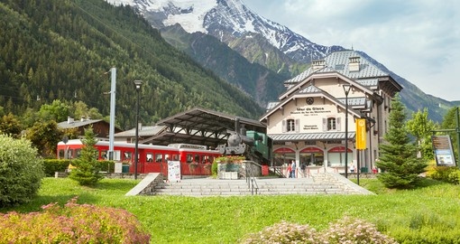 The Montenvers railway station, Mont Blanc