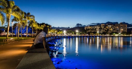 Experience tranquility while viewing the stunning Cairns skyline by the waterfront