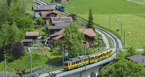 Have a train ride  in Lauterbrunnen Valley and enjoy natures beauty during your next trip to Switzerland.