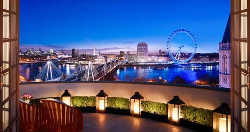 Enjoy a breathtaking view from the penthouse of the Corinthia during your next trip to London.