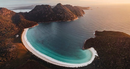 Wineglass Bay in Freycinet National Park is just one of many Tasmania tours to be included on your Australia vacation.