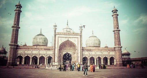 The famous Jama Masjid Mosque of Old Delhi is a must inclusion on all India tours.