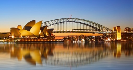 Sydney's spectacular Opera House and Harbour Bridge