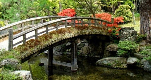A beautiful Japanese garden in the Kyoto Imperial Palace
