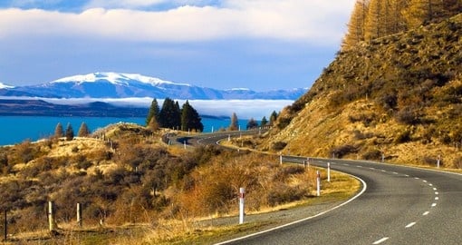 Enjoy spectacular scenery on your journey through New Zealand.