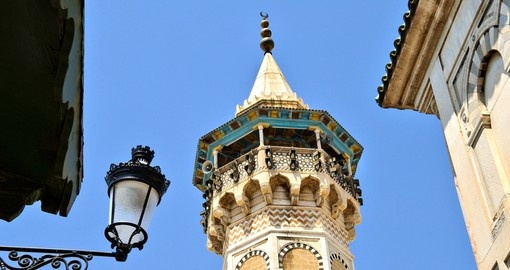 Minaret in Tunis medina