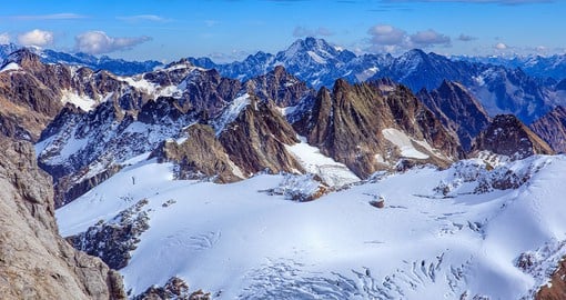 Venture to the top of Mt Titlis, known for hosting the world's first revolving cable car