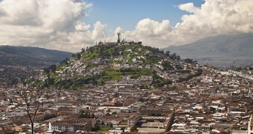 A monument to the Virgin Mary in Quito